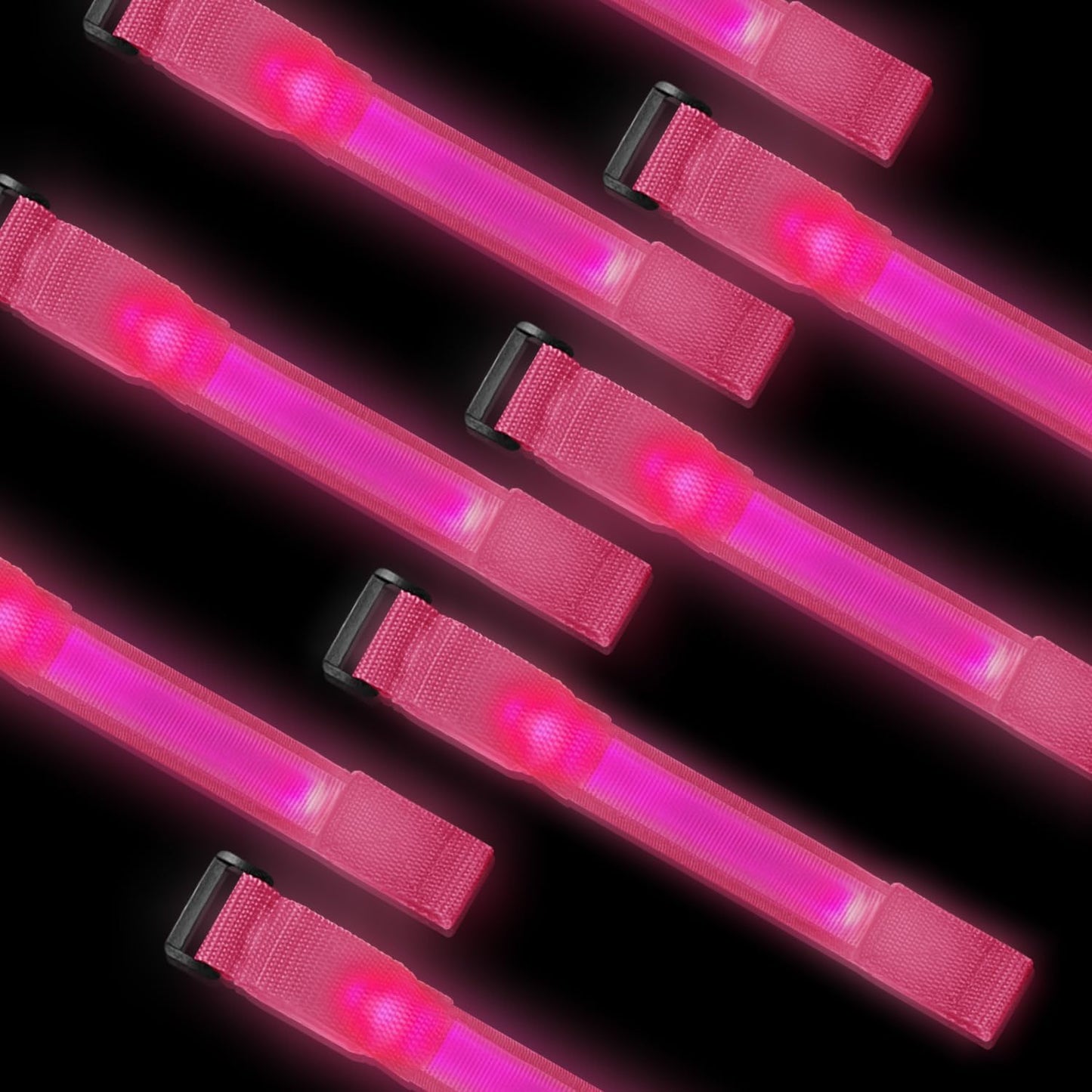 8 Pack LED Bracelets Light Up Wristbands,Glow Flashing Wristbands Glow in The Dark Party Supplies for Party, Festivals, Sports, Camping,Night Events (Pink)