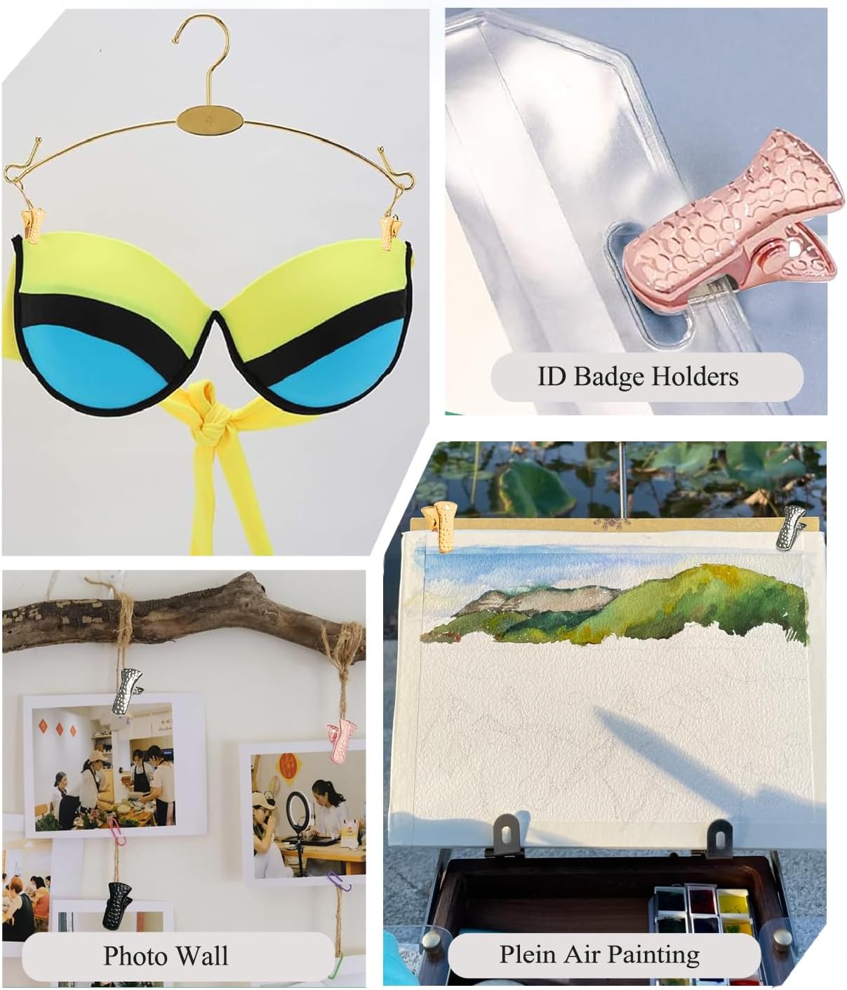 40-Pack Small Alligator Clips with Steel Core & Non-Slip Silicone| Multipurpose Clips for Delicates, DIY Crafts, Office & Home(Mixing Colors)