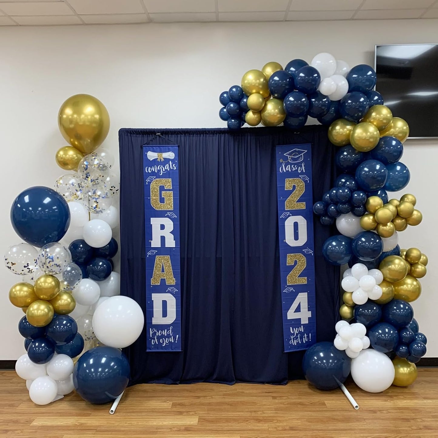 110pcs Navy Blue Balloons 12 Inch Blue Latex Balloon Garland Arch Kit for Birthday Baby Shower Anniversary Graduation Wedding Party Decorations