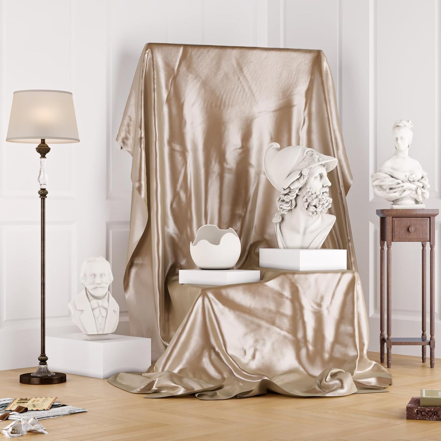 Buffet Risers, White Acrylic Cube for Buffet Table, Display Stand Shelf for Catering Dessert Collectibles Jewelry Figures Show, Food Display Nesting Risers with Hollow Bottoms, Cube, 6Pcs 10"x11"x12"