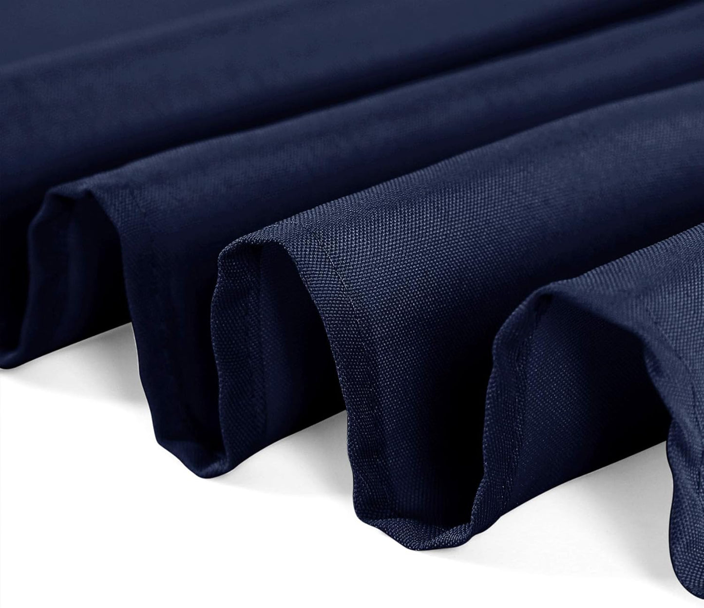 120 inch Round Tablecloth Washable Polyester Table Cloth Decorative Table Cover for Wedding Party Dining Banquet（120 inch,Navy）