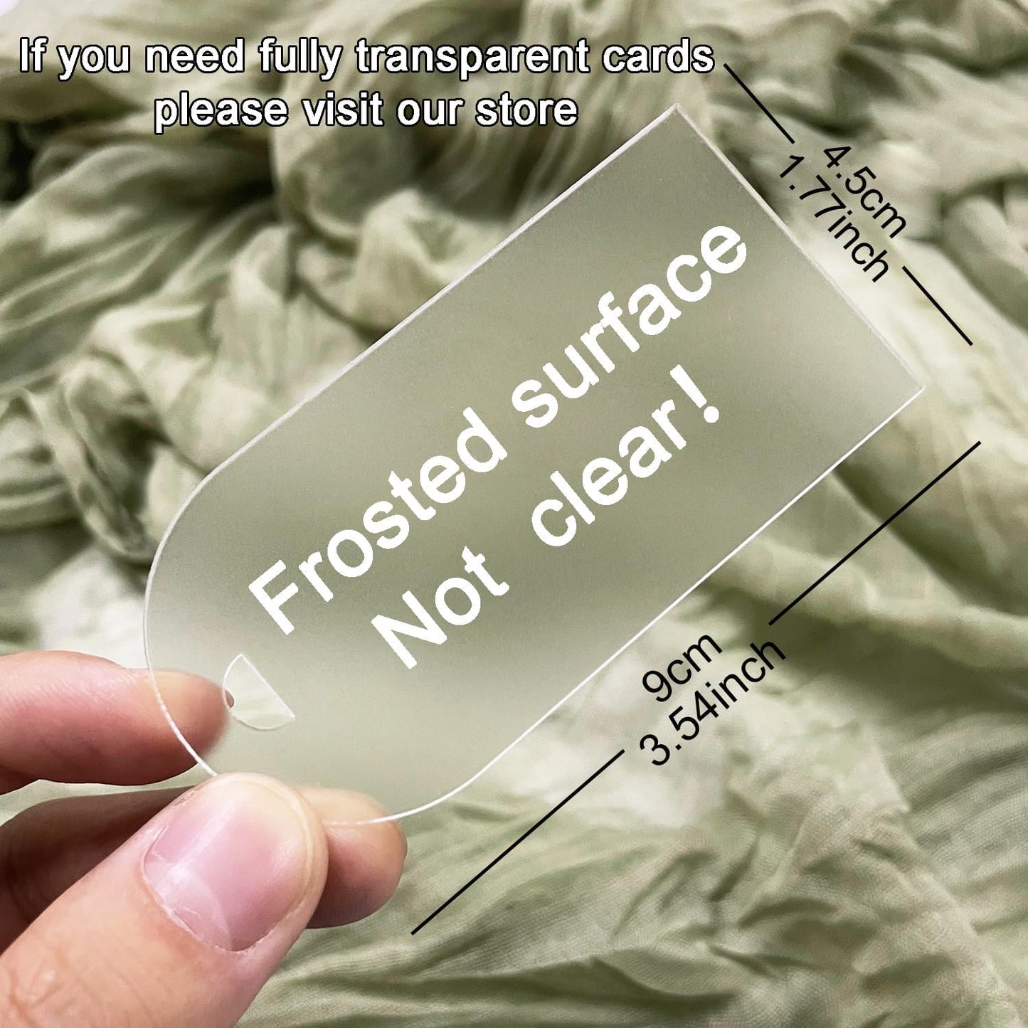 50Pcs Acrylic Place Card for Wedding Frosting Acrylic DIY Table Seating Cards Wedding Supplies with White Ribbon