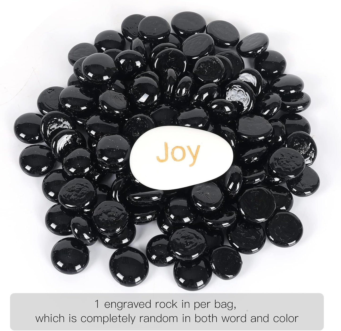 11LB Fire Glass Beads Flat Glass Marbles for Outdoor Fire Pit and Fireplace, Glass Gemstones for Vase Filler, Aquariums, Hydroponics Plants, Home Decor and Christmas DIY Craft, Black