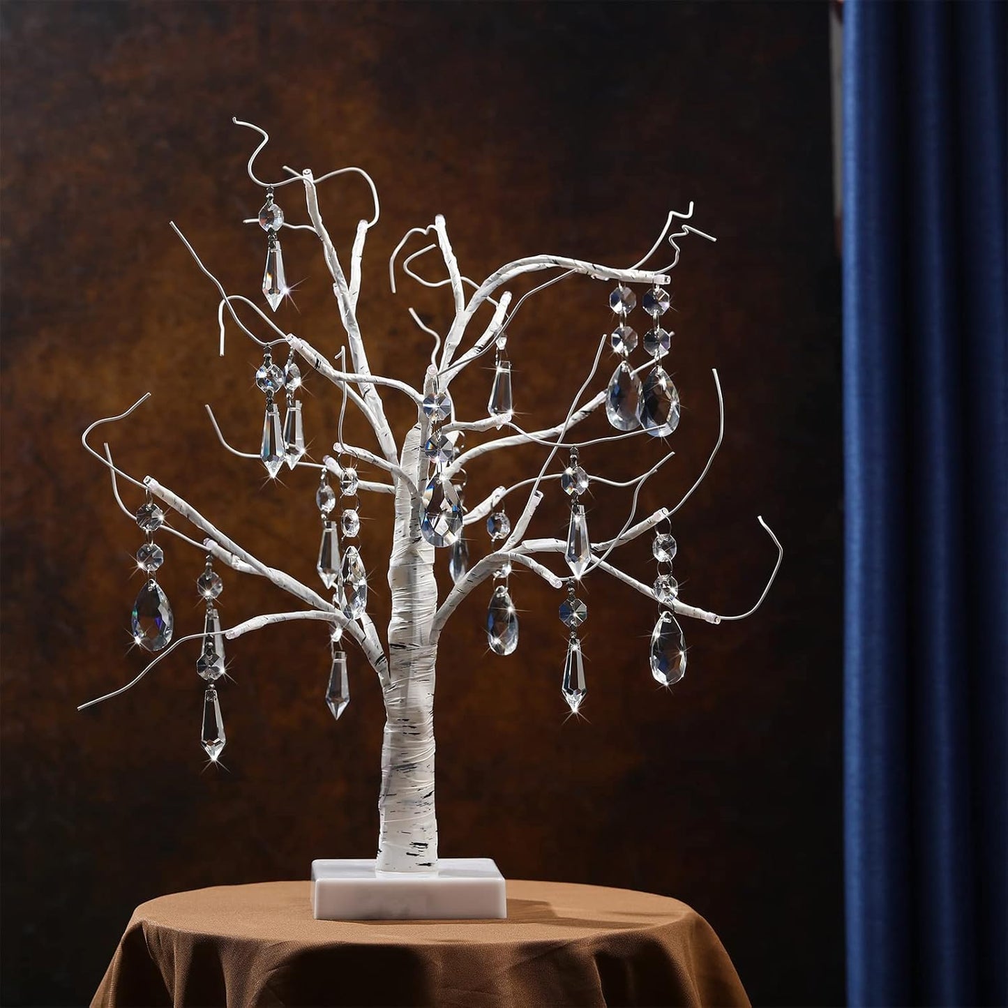 24 Pcs Chandelier Crystal Replacement 38 mm Teardrop & Icicle Crystal Prisms Hanging Gems Parts for Lamps and Chandeliers Suncatcher Christmas Tree Windows Home Decor (Clear)