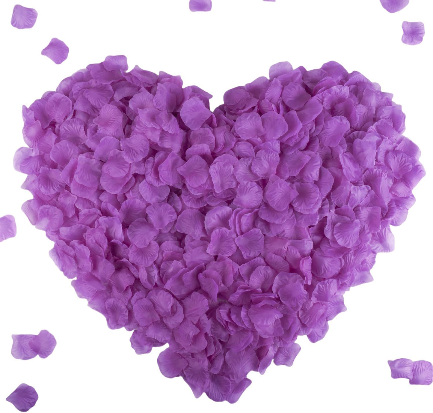 CODE FLORIST 1500 PCS Silk Rose Petals,Fake Rose Petals for Romantic Night,Wedding,Proposal Anniversary Flower Decorations(Separated,Scented,Purple)