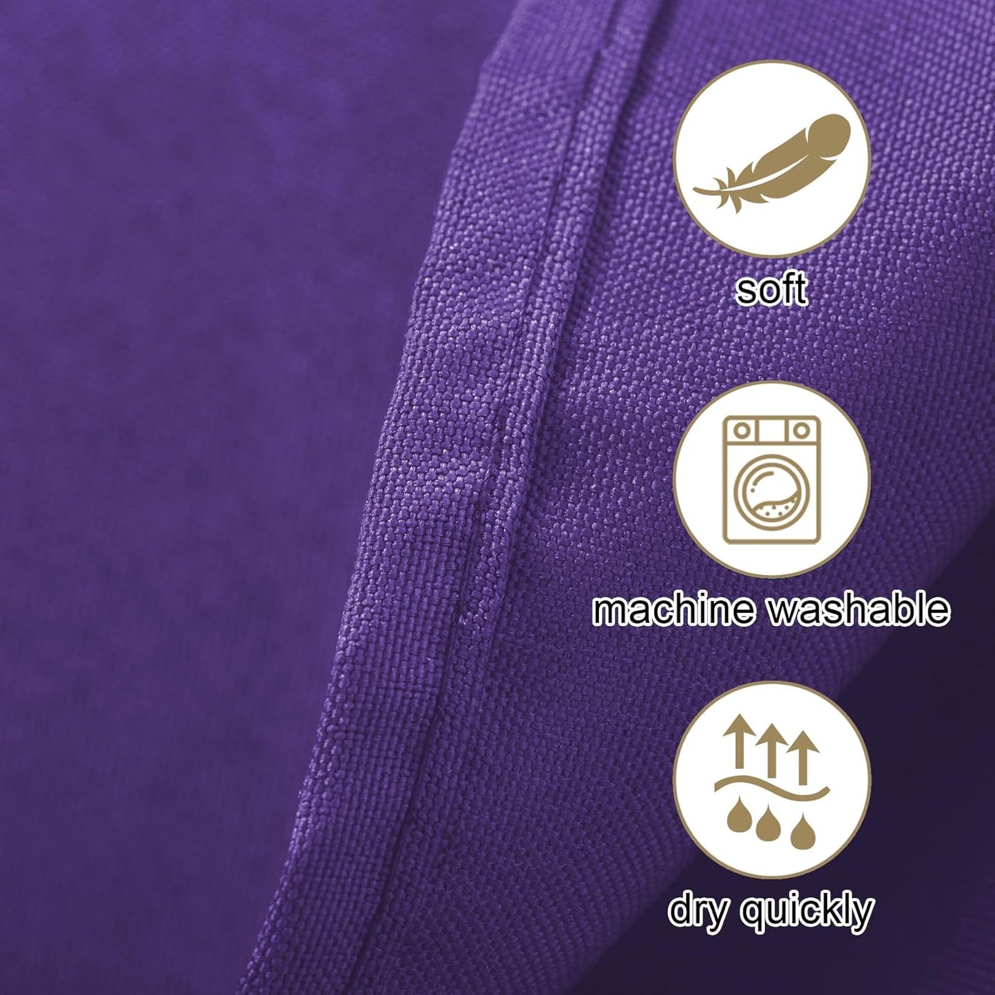 Ascoza 2pack 70 Inch Purple Round Tablecloth in Washable Polyester Fabric for Wedding/Banquet/Restaurant/Parties