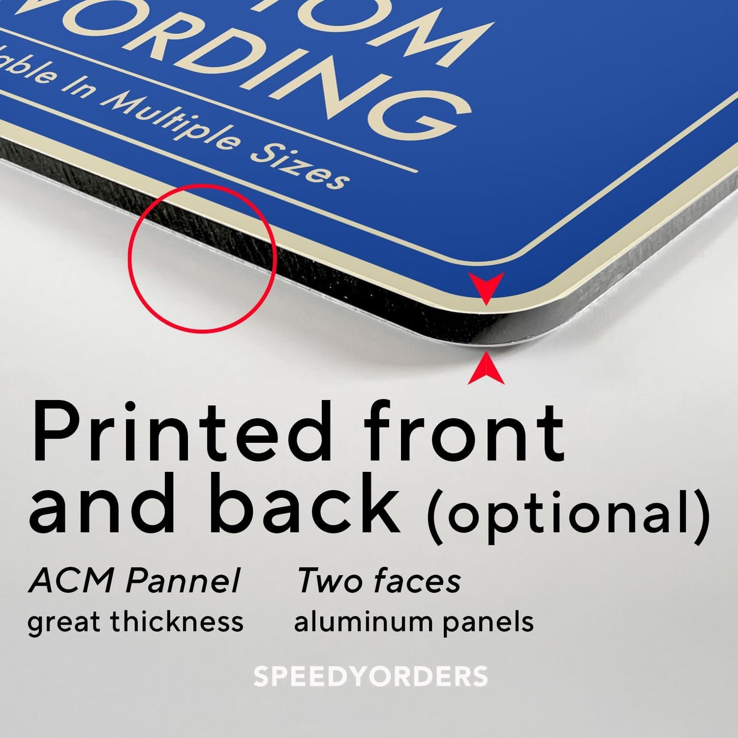 Custom Decorative Outdoor Metal Sign - Personalized Aluminum Driveway Sign, Waterproof, Made in USA - Design 1 Blue Steel 8x8 In