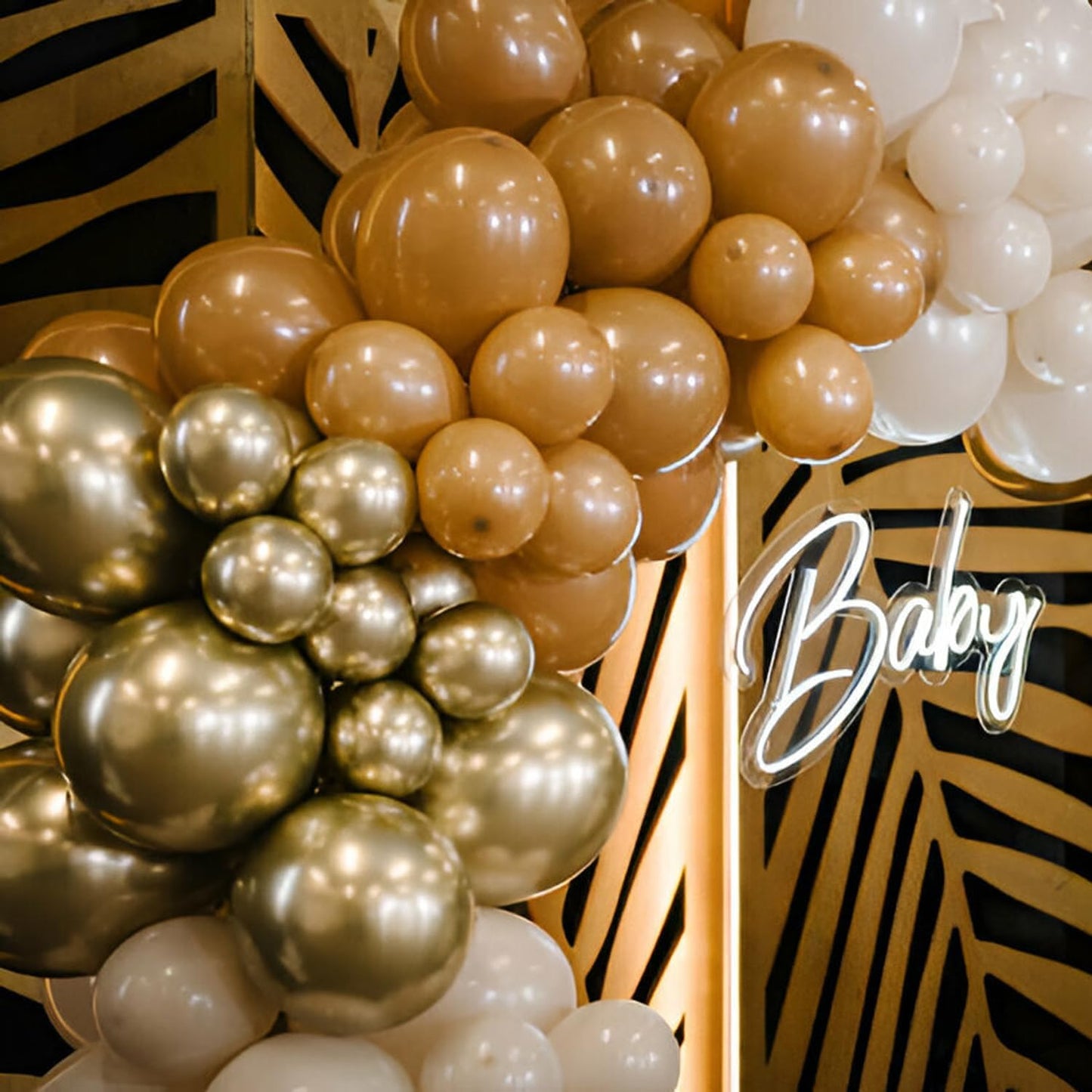 110pcs Brown Balloons 12 Inch Latex Balloon Arch Kit for Birthday Baby Shower Anniversary Graduation Wedding Party Decorations