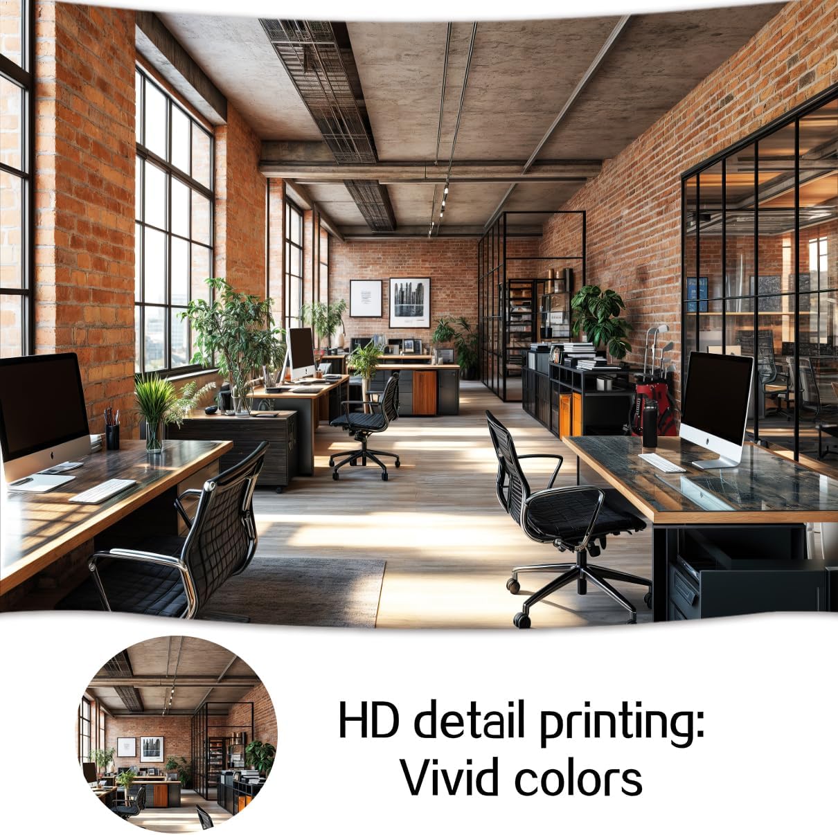 8X8ft Office Video Photo Backdrop Photography Background for Recording Conference, Zoom Home Podcast Backdrops Photo Booth Prop Decorations Wall Decor Tablecloth