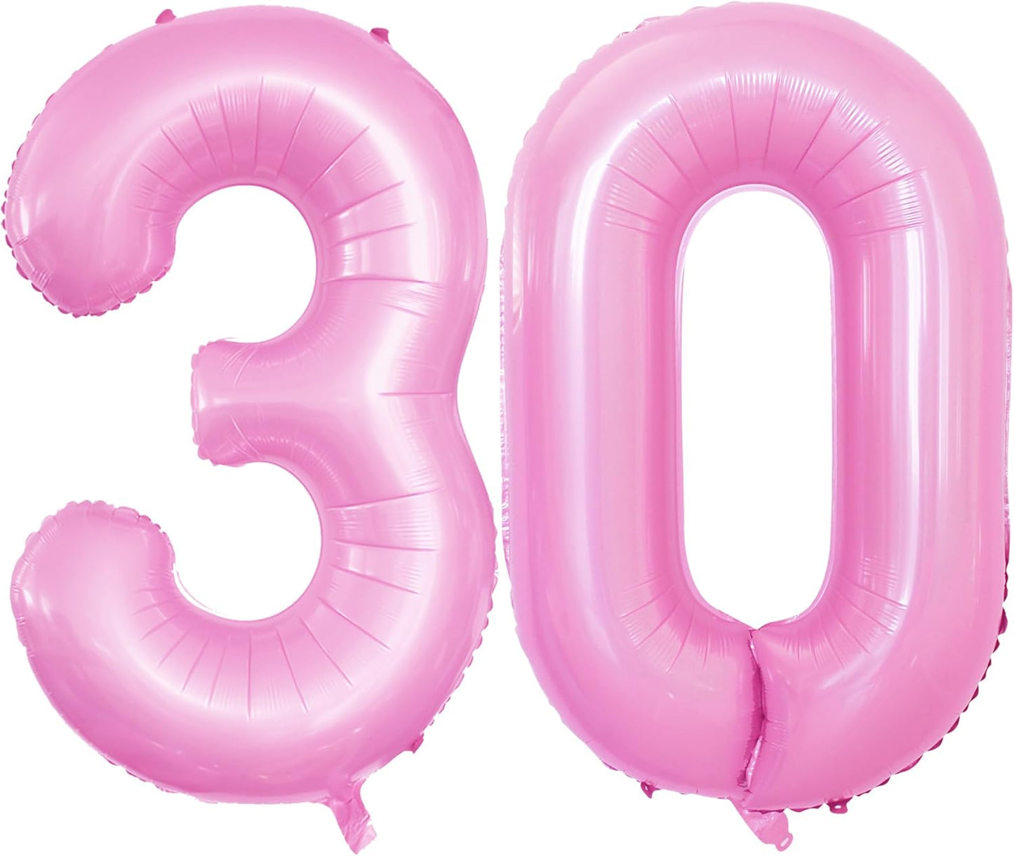 GOER Number 30 Balloons for 30th Birthday Party Decorations,42 Inch Jumbo Foil Helium Balloons for 30th Anniversary (Light Pink)