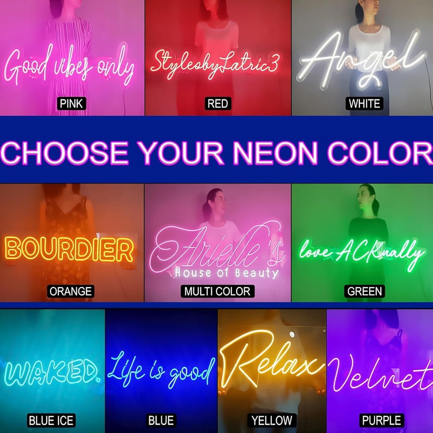 Custom Neon Sign, Neon Sign Customizable for Wedding Sign, LED Neon Name Sign Personalized for Business Bar Salon Beauty Studio Light Up Sign