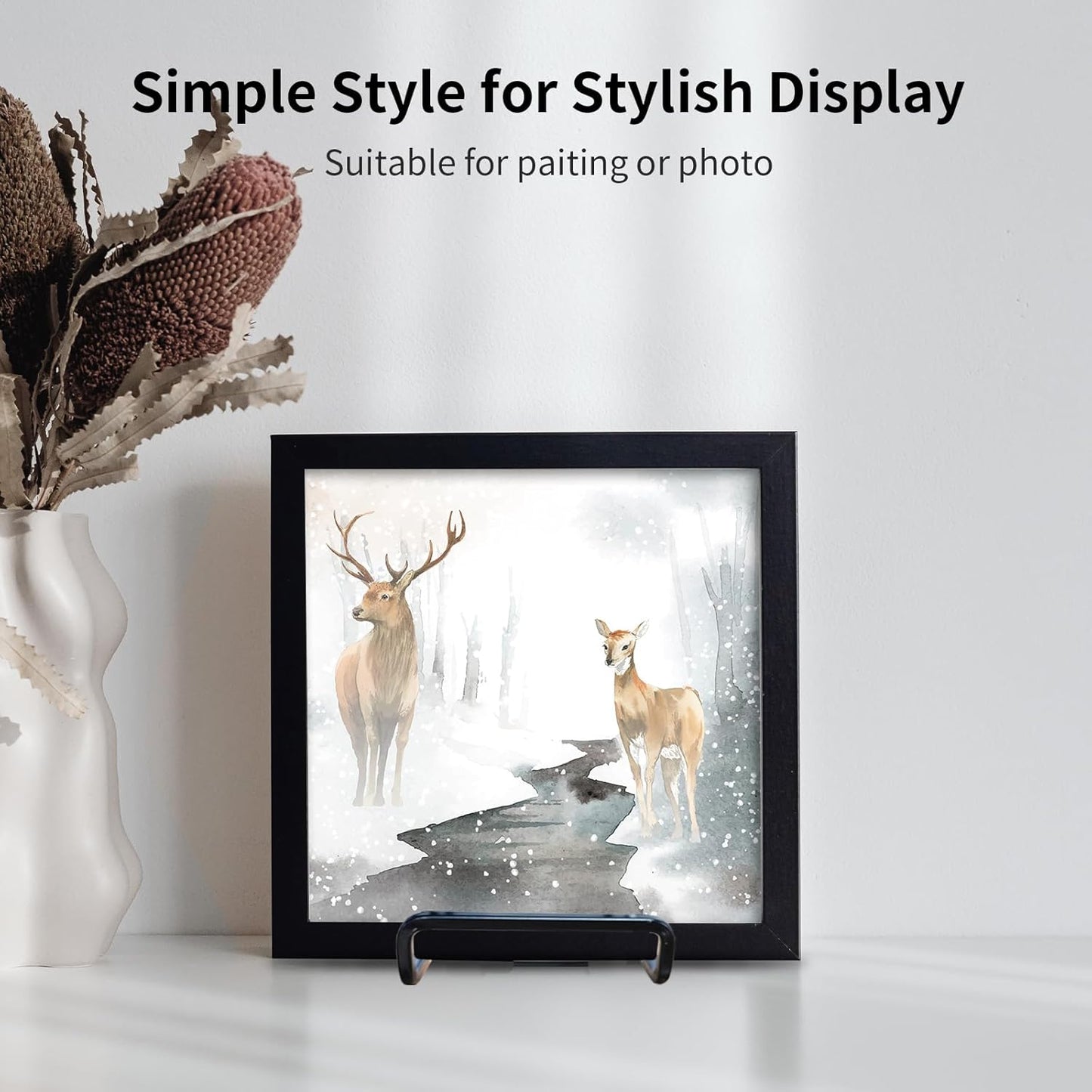 3 Pack 4 inch Metal Plate Stands for Display, Plate Holder Pictures Frame Easel Display Stand, Tabletop Picture Stand, Iron Easels for Display Photo Frames, Plates, Vinyl Record，Book, Plaque, Sign