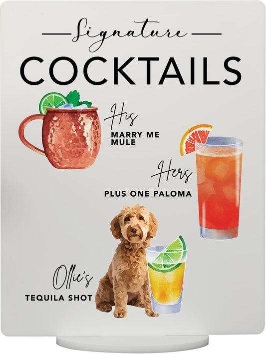 Pet Signature Drink Wedding Signs