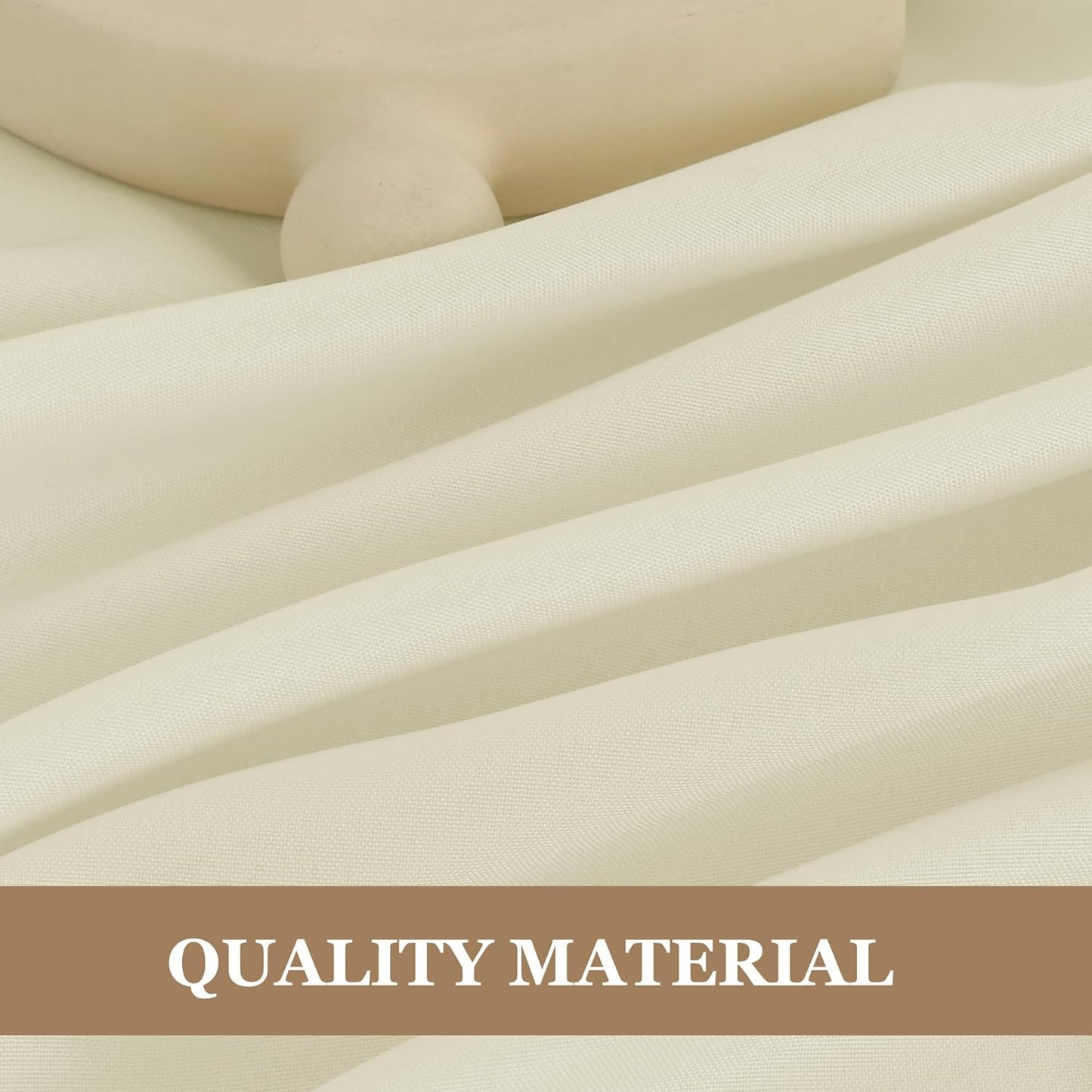 Fitable 6 Pack Ivory Round Table Clothes - 70 Inches in Diameter - Stain Resistant and Washable Tablecloths, Polyester Fabric Table Covers for Wedding, Party, Banquet, Gathering