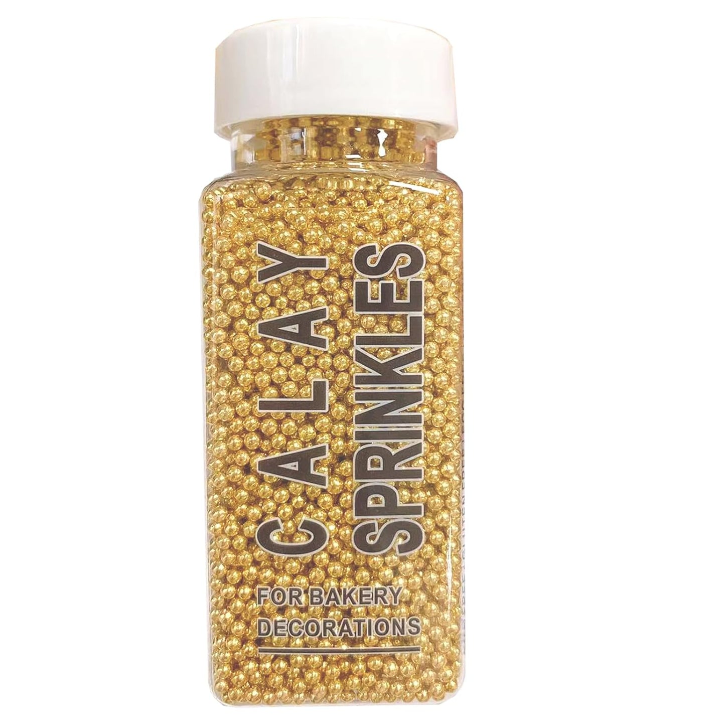 Sentovac Gold Nonpareils Sprinkles Edible 2mm Mini Peals Cake Decorating Sugar Candy Cookie Cake Cupcake Topper Ice Cream Baking Decorations Halloween Christmas Valentines Wedding Supplies