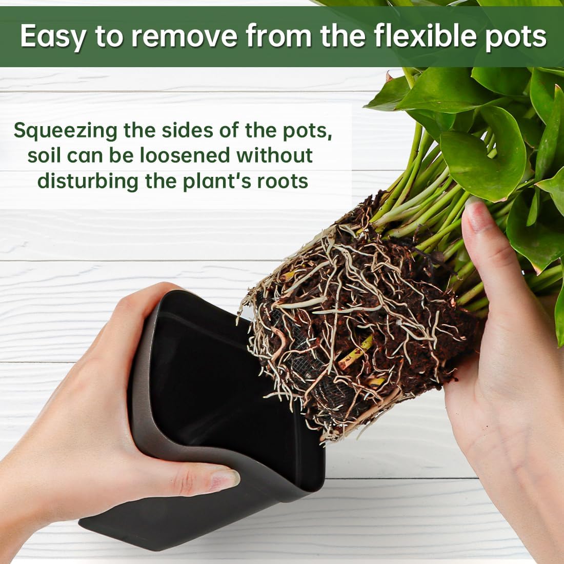 Small Plant Pots 3.5 Inch, 120 Pcs Nursery Pots with Drainage Holes, Durable Plastic Succulents Pots for Seedlings, Cuttings (Black)