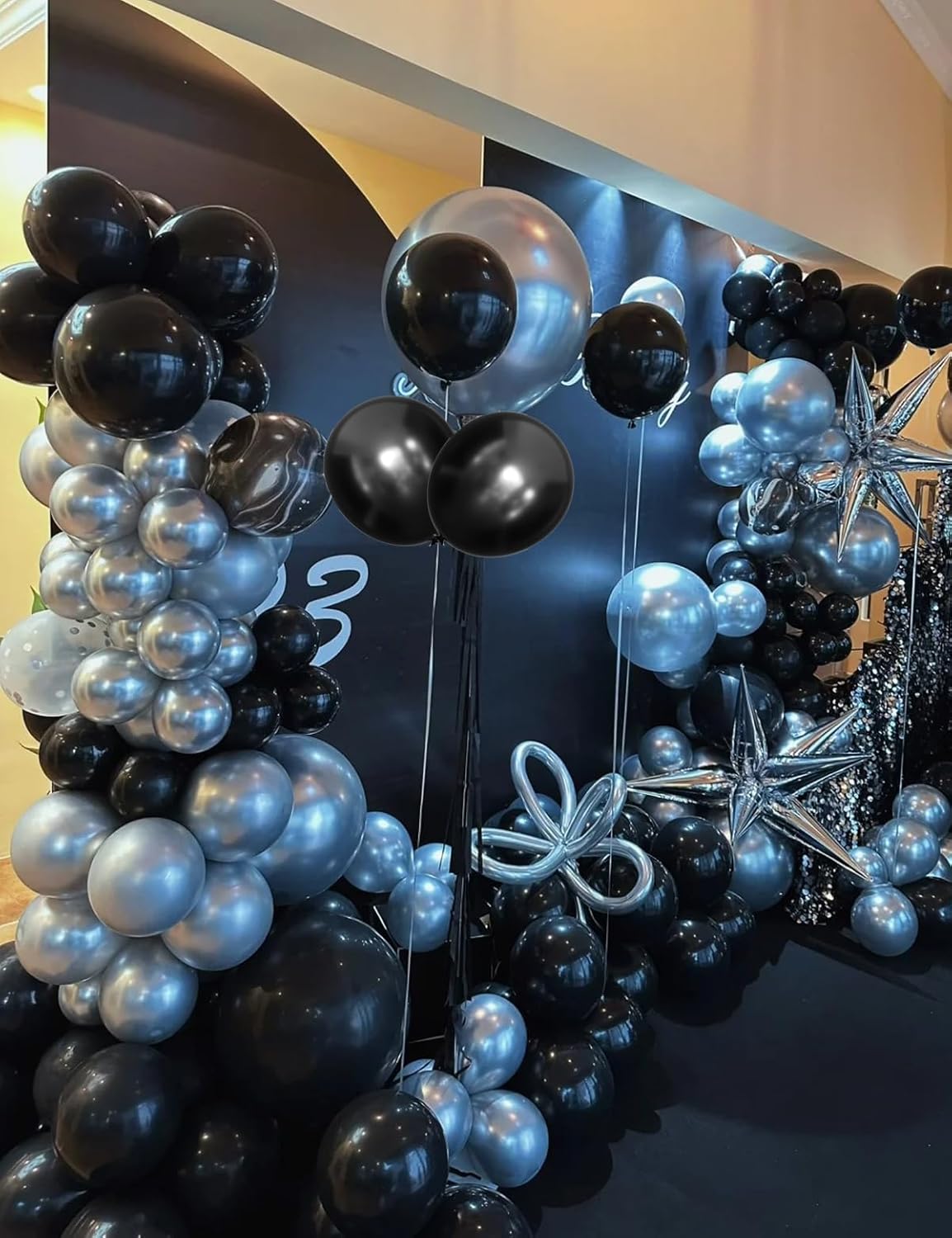 Black Balloons 12 inch, 50 Pcs 3.2g Black Latex Balloon Matte Helium Balloons for Birthday Party Wedding Baby Shower Retirement Decorations