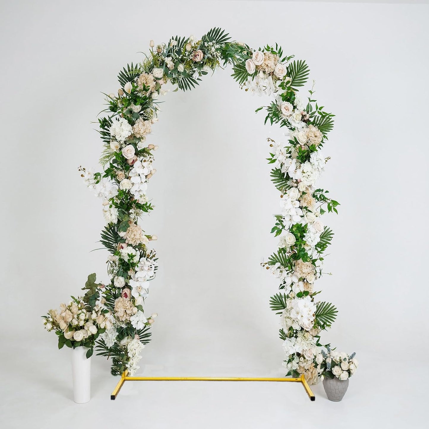 Wedding Arch Backdrop Stand Chiara Backdrop Stand 7.2 x 4 FT Wedding Arches for Ceremony Golden Arch Wall Bridal Archway Metal Party Decoration