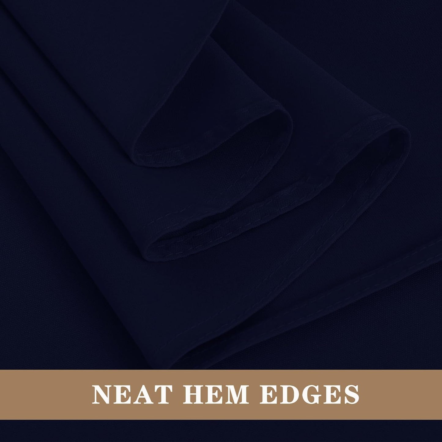 Fitable 6 Pack Navy Round Table Clothes - 90 Inches in Diameter - Stain Resistant and Washable Tablecloths, Polyester Fabric Table Covers for Wedding, Party, Banquet, Gathering