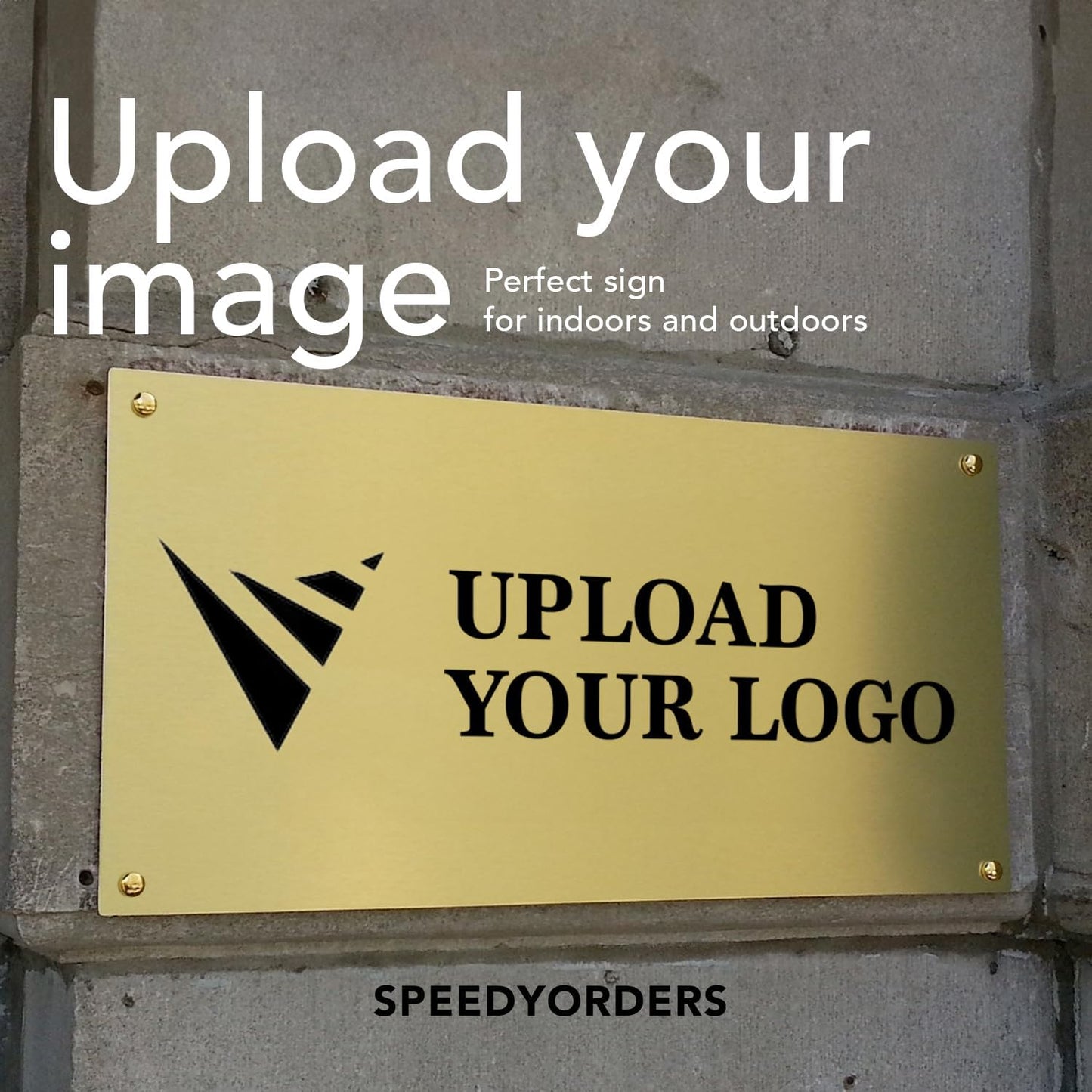 Custom Metal Signs, Personalized Aluminum, Customized Safety, Business Signs, Waterproof Outdoor, White Aluminum (Logo, 42x28 In)