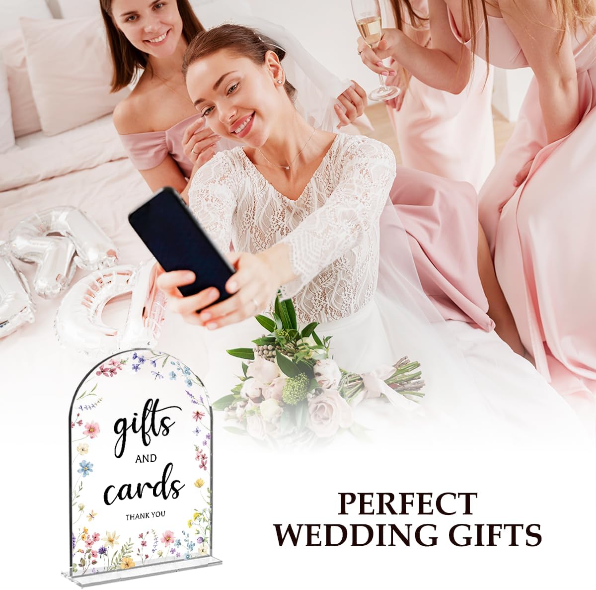 4 Pcs Wedding Decor, Ceremony Sign, Wedding Sign for Reception & Event Party,Bridal Shower Decorations, Wedding Table Decor Accessories for Anniversary And Event 5x7 Inch