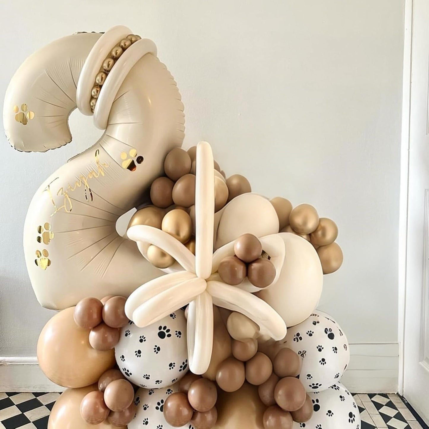 Beige 21st Birthday Balloons Number 21, 40 Inch Large Foil 1 & 2 Numbers Balloons for 21 Year Old Boys Girls, Cream Giant Helium Balloon for Women Men 21st 12th Birthday Anniversary Party Decorations