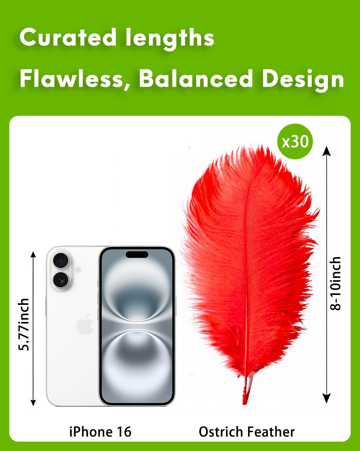 NEWONG 30pcs red Ostrich Feathers Natural Bulk 8-10inch(20-25cm) Vase Craft Wedding Home Party Centerpieces Christmas Day Decoration