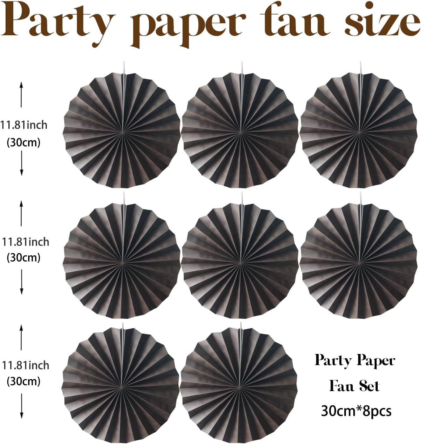Coffee Party Decorations,Coffee Birthday Decorations,Party Events Accessories,Coffee Themed Party Decorations,Coffee Party,Friends Themed Party12in Hanging Paper Fans 30 Color DIY Set(Coffee))