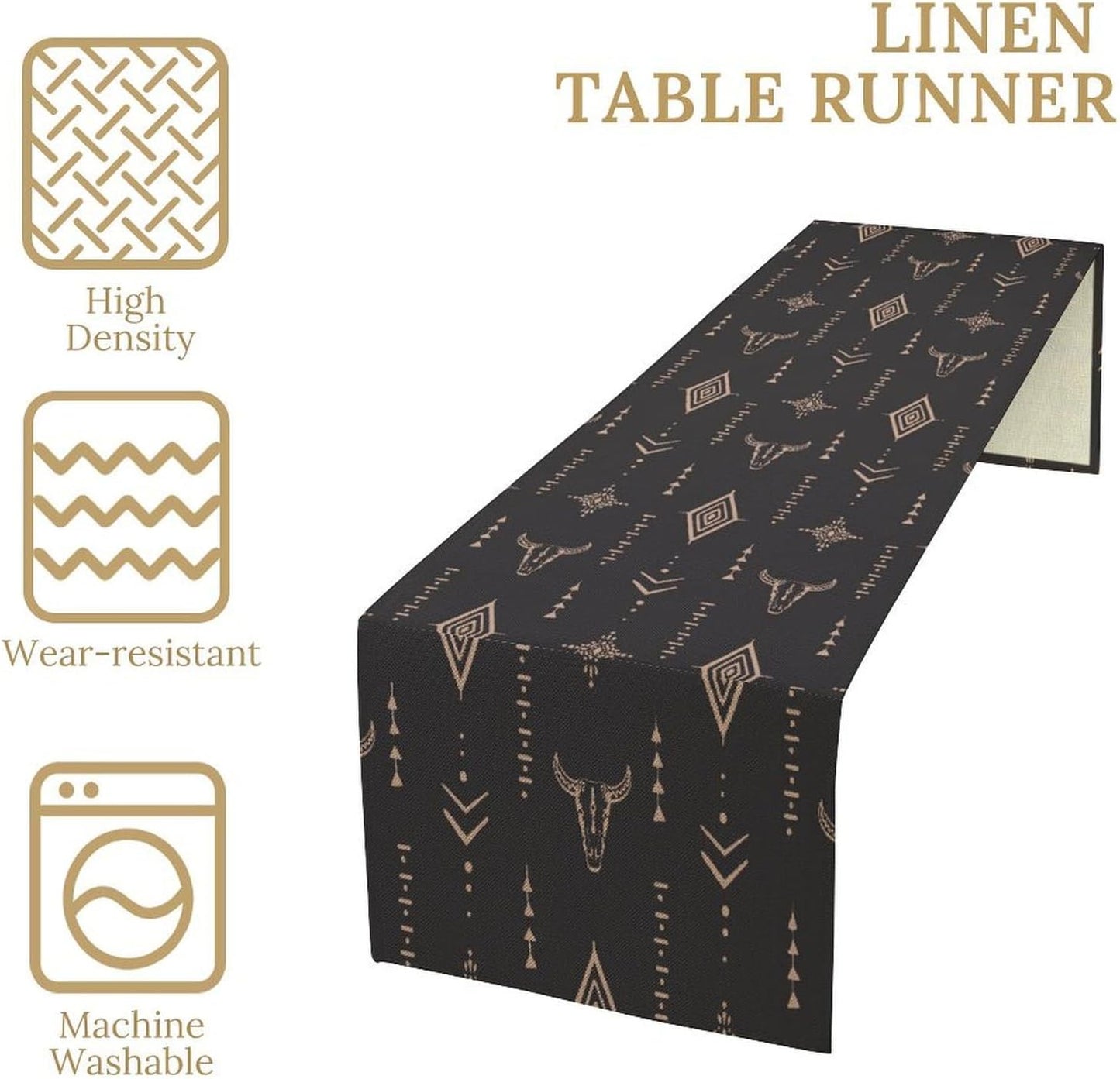 Aztec Table Runner Southwest Native Navajo Tribe Geometric Vintage Country Dinner Table Decoration Table Runner 13x90 Inch