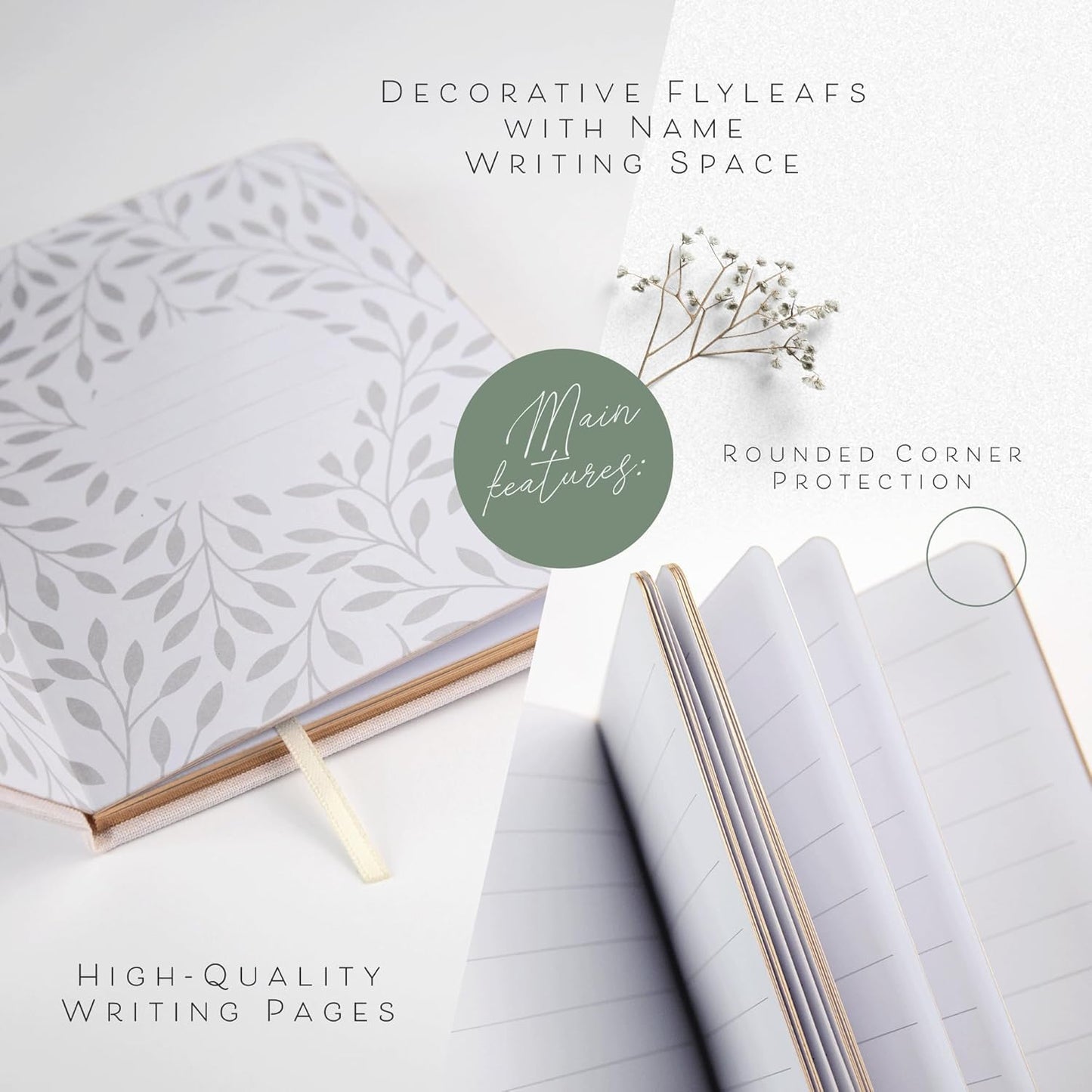 Vow Books His and Hers - Linen Wedding Vow Books Perfect as Bride & Groom Gifts, Wedding Registry Ideas - His & Hers Gifts Wedding Vow Book - Wedding Essentials & Accessories [Blush & Grey]