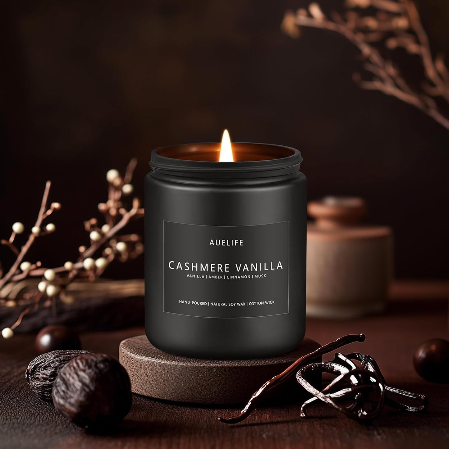 Cashmere Vanilla Candle | Scented Candles for Home, Aromatherapy Candle - Soy Candles for Home Scented, Candle Gift for Women Men, Home Fragrance Decoration -7oz