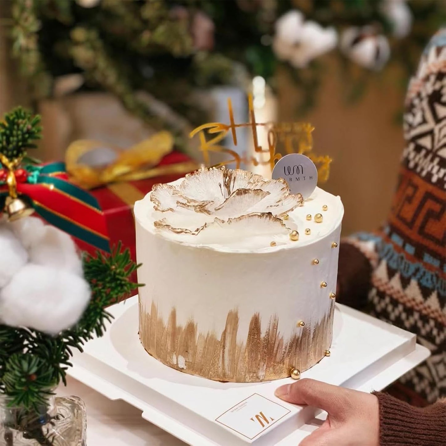 Sentovac 14mm Gold Pearl Sprinkles Large Edible Cake Decorating Sugar Candy Cookie Cake Cupcake Topper Ice Cream Baking Decorations Halloween Christmas Valentines Wedding Supplies