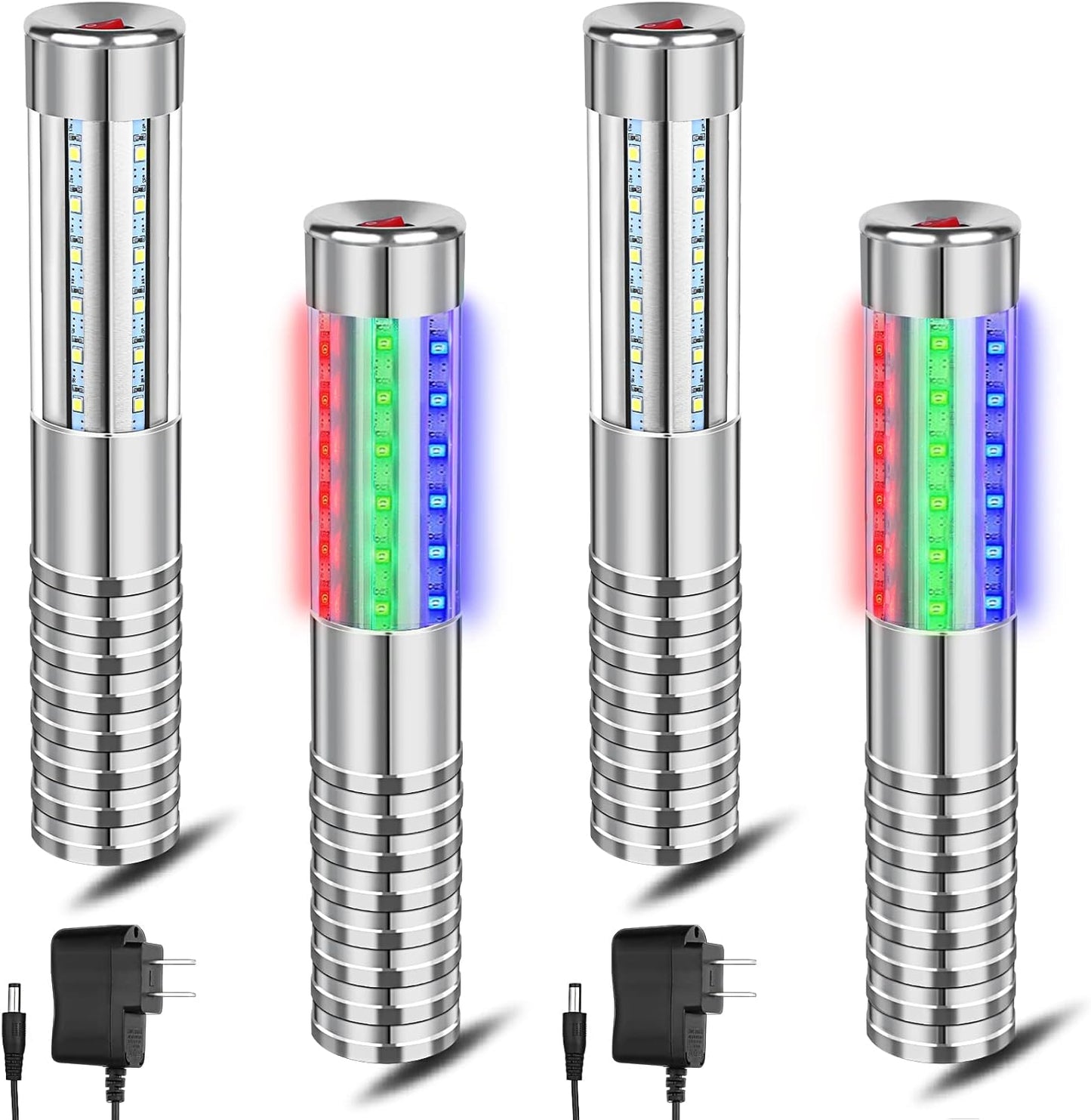 4 Pieces Strobe Baton Bottle Service Sparklers Metallic Bottle Service Lights Handheld Light for Nightclubs Weddings Parties Activities Supplies