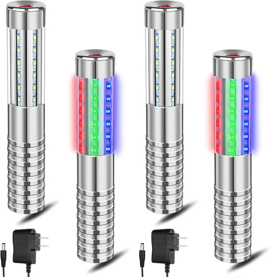 4 Pieces Strobe Baton Bottle Service Sparklers Metallic Bottle Service Lights Handheld Light for Nightclubs Weddings Parties Activities Supplies