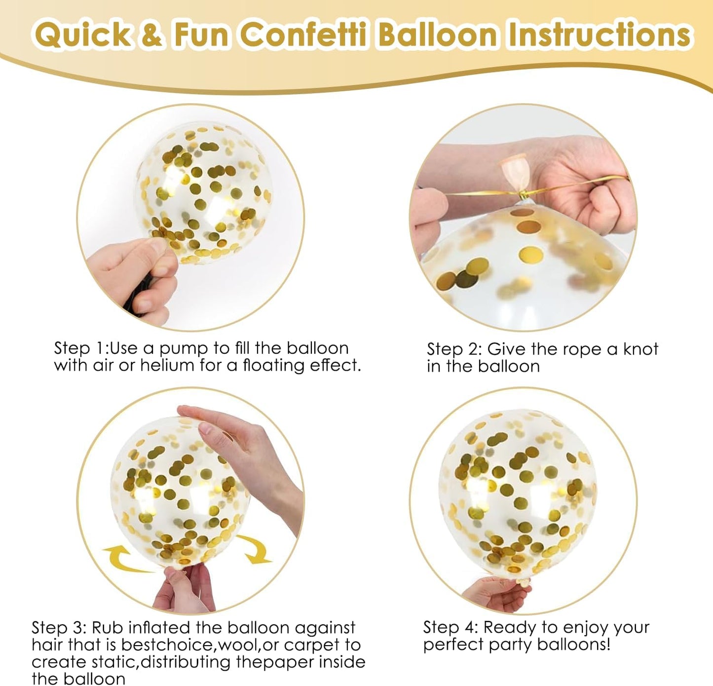 White and Gold Confetti Balloons, 50pcs 12 Inch Metallic Champagne Gold Latex Balloons Matte Sand Beige White Latex Balloons for Birthday Graduation Wedding Gender Revea Party Decorations