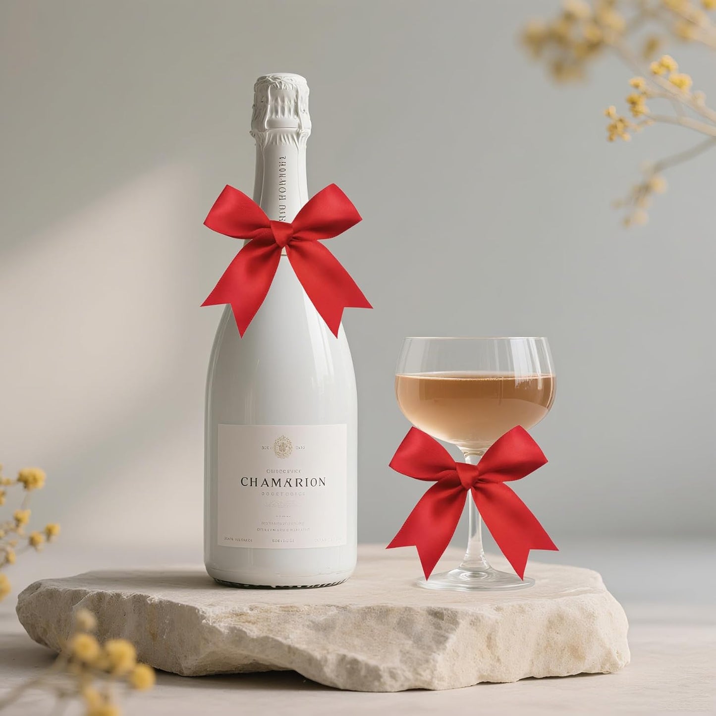 50 Pieces Gift Wrap Bows Premium Satin Ribbon Bows 3.3 Inch Craft Bows for Gift Wrapping DIY Treat Bags Holiday Gifts Bag Party Decorations, Wedding Decor Christmas Birthday Presents (Red)