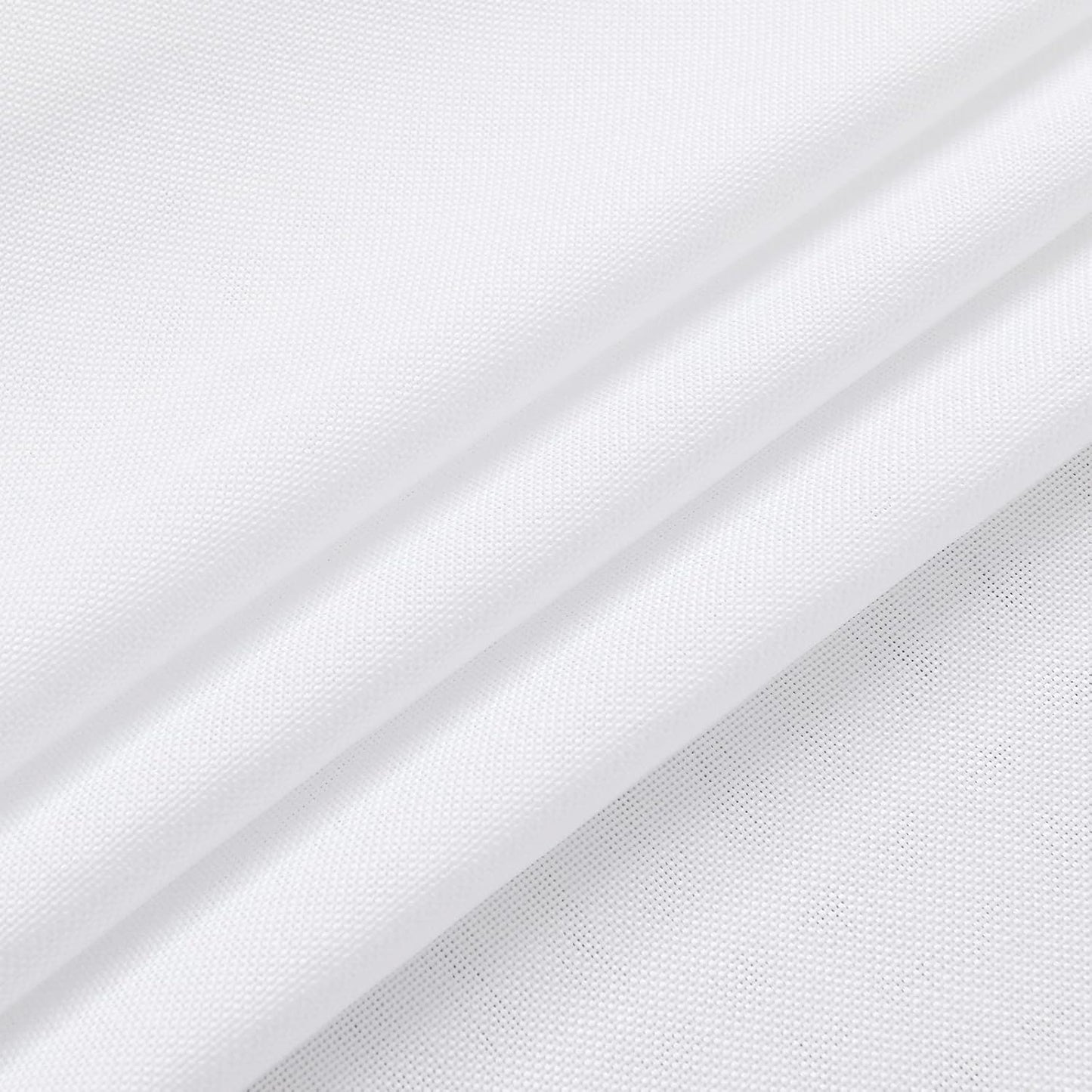 Hiasan Faux Linen Rectangle Tablecloth - Wrinkle and Stain Resistant Washable Table Cloth for Kitchen Dining Room Holiday Table Cover for Party Dinner, White, 54 x 80 Inch