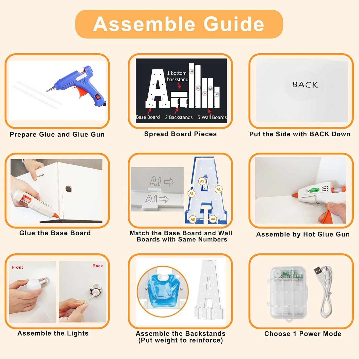 Pooqla 3FT Light Up Marquee Numbers, LED Large Lighted Marquee Numbers, Giant LED Light Up Mosaic Number for Balloon 9th 19th 90th Birthday Decoration Party Decor, Cool White and Warm White Number 9