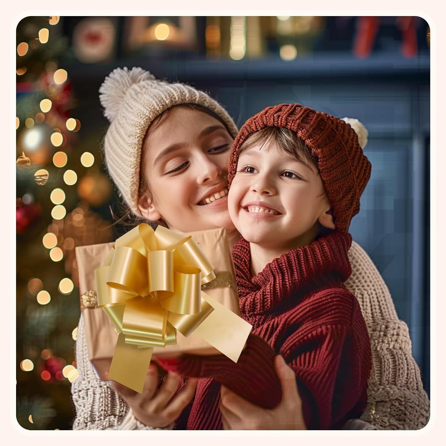 6 Pcs 6 Inch Golden Pull Bows, Perfect for Gift Wrapping, Gift Wrapping Baskets Wedding Christmas Party Decorations, Crafts – Quality Pull Bows for Gifts and Decorations