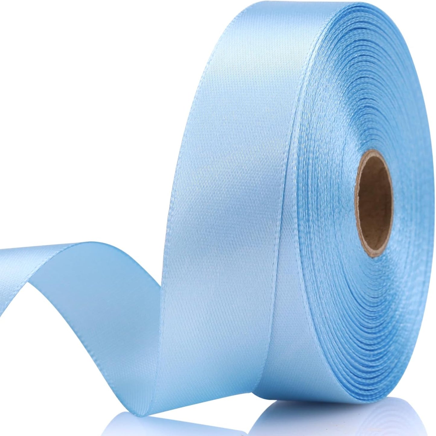 Sky Blue Satin Craft Ribbon - 7/8 Inch, 30 Yards - Polyester, Multiple Occasions