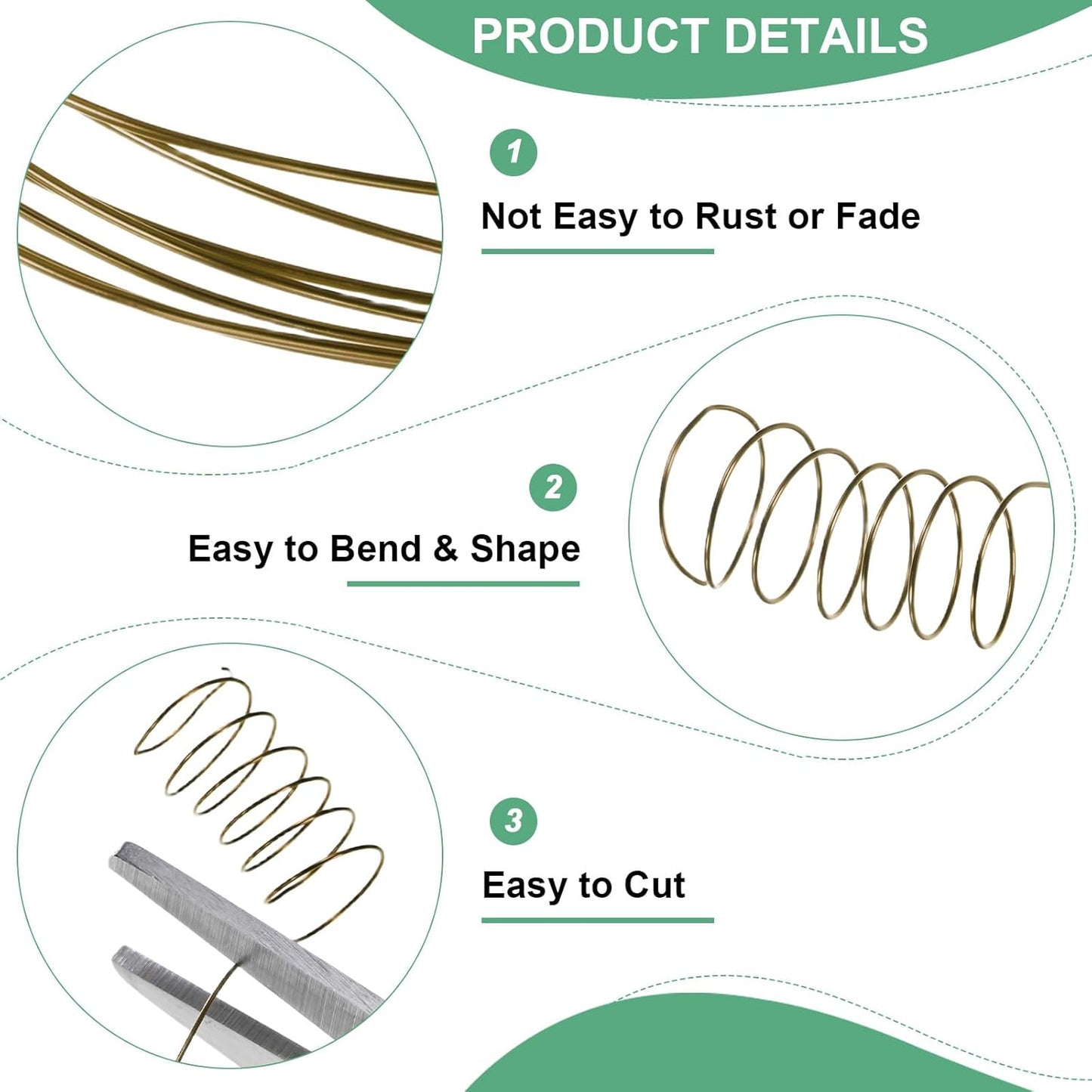 0.3mm Jewelry Wire, 28 Gauge 328FT Craft Wire Copper Beading Wire for Jewelry Making/Planting/Weaving/DIY Crafting, Soft Metal Wires [100M, Bronze Tone]