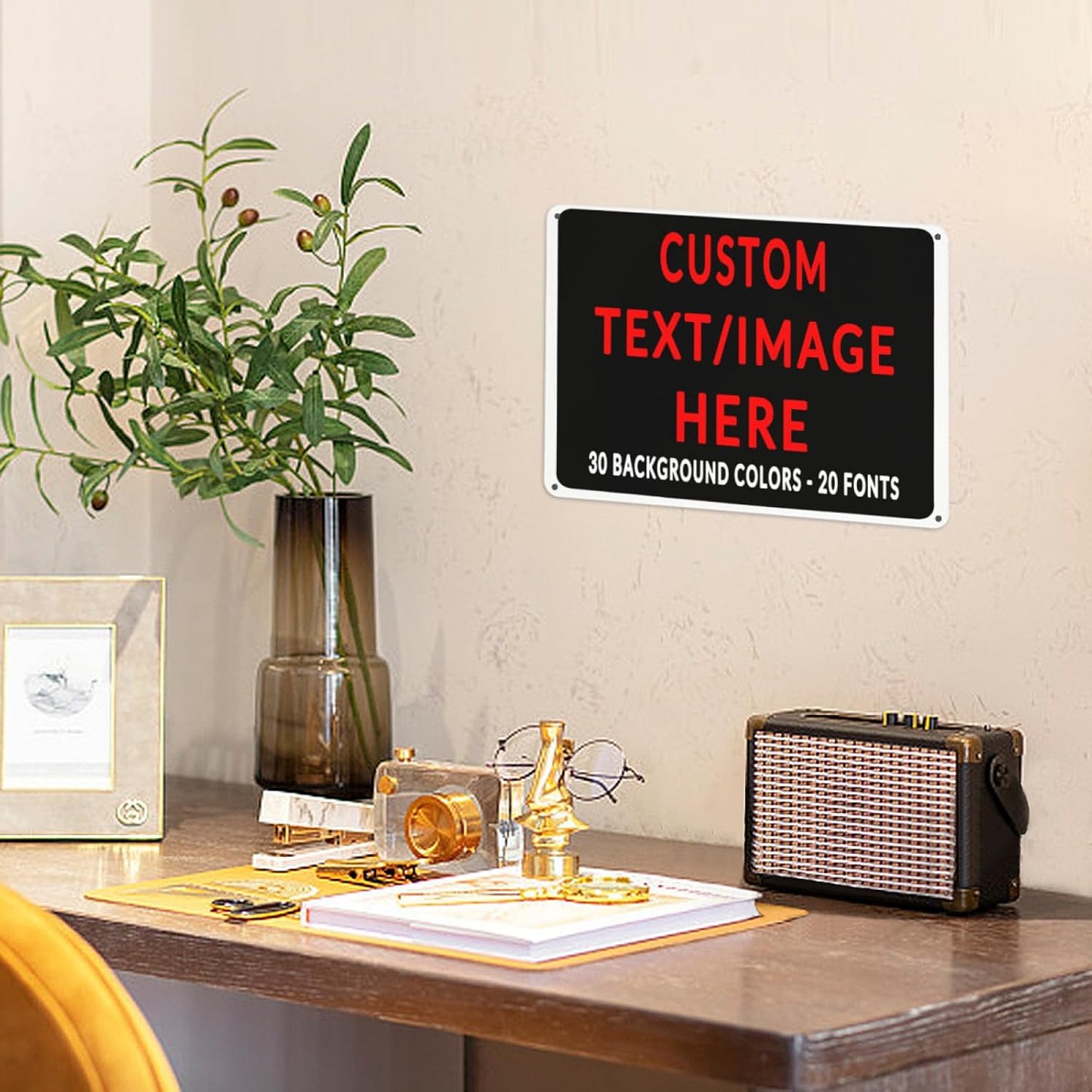 Custom Sign Personalized Custom Metal Sign, Customize For Office, Business, Workplace, Office, Home, Delivery Signs 8x12