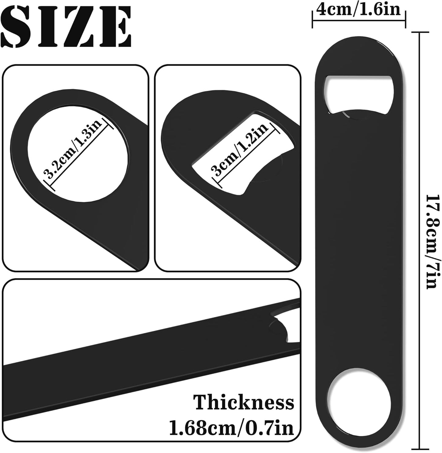 5-100 Custom Bottle Opener, Personalized Bottle Opener Stainless Steel with Customized Photo/Text in Full Color Printing, Colorful Beer Opener for Bar, Restaurant, Party, Wedding Favors (TWO PHOTO)