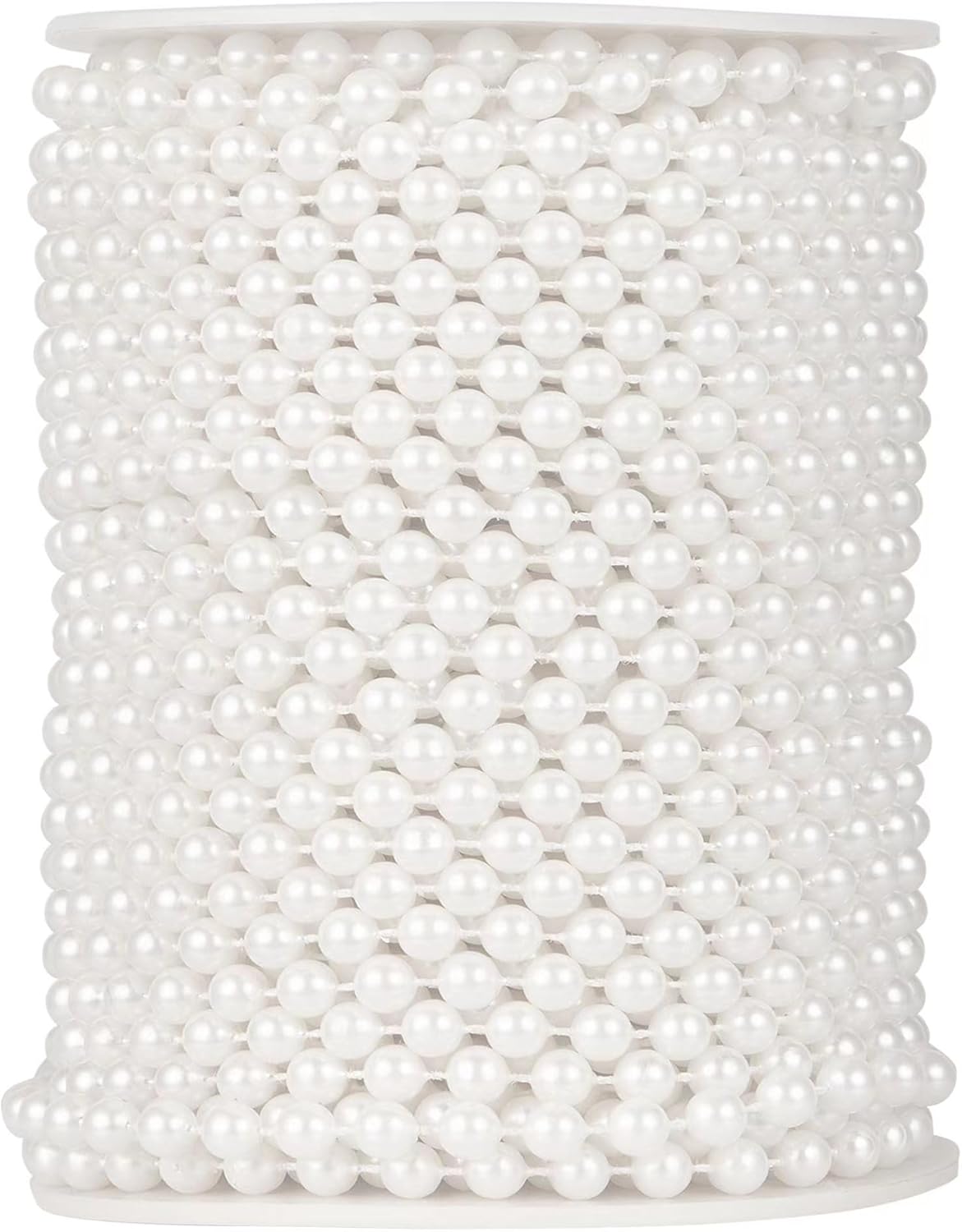 82 Feet Faux Pearl Beads Garland 6mm Craft String Pearls for Wedding Centerpiece Christmas Tree and Flowers Decoration DIY(White)