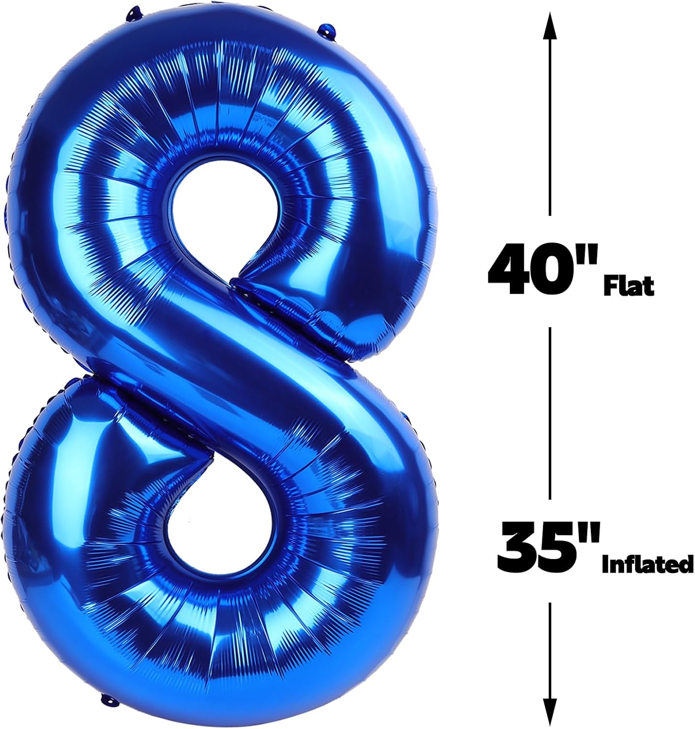 Blue Jumbo Number 80 Balloon 40 Inch, Men Women 80 Birthday Supplies, Foil Helium 80 Birthday Giant Balloon, Mylar Blue Number Balloons Anniversary Decorations