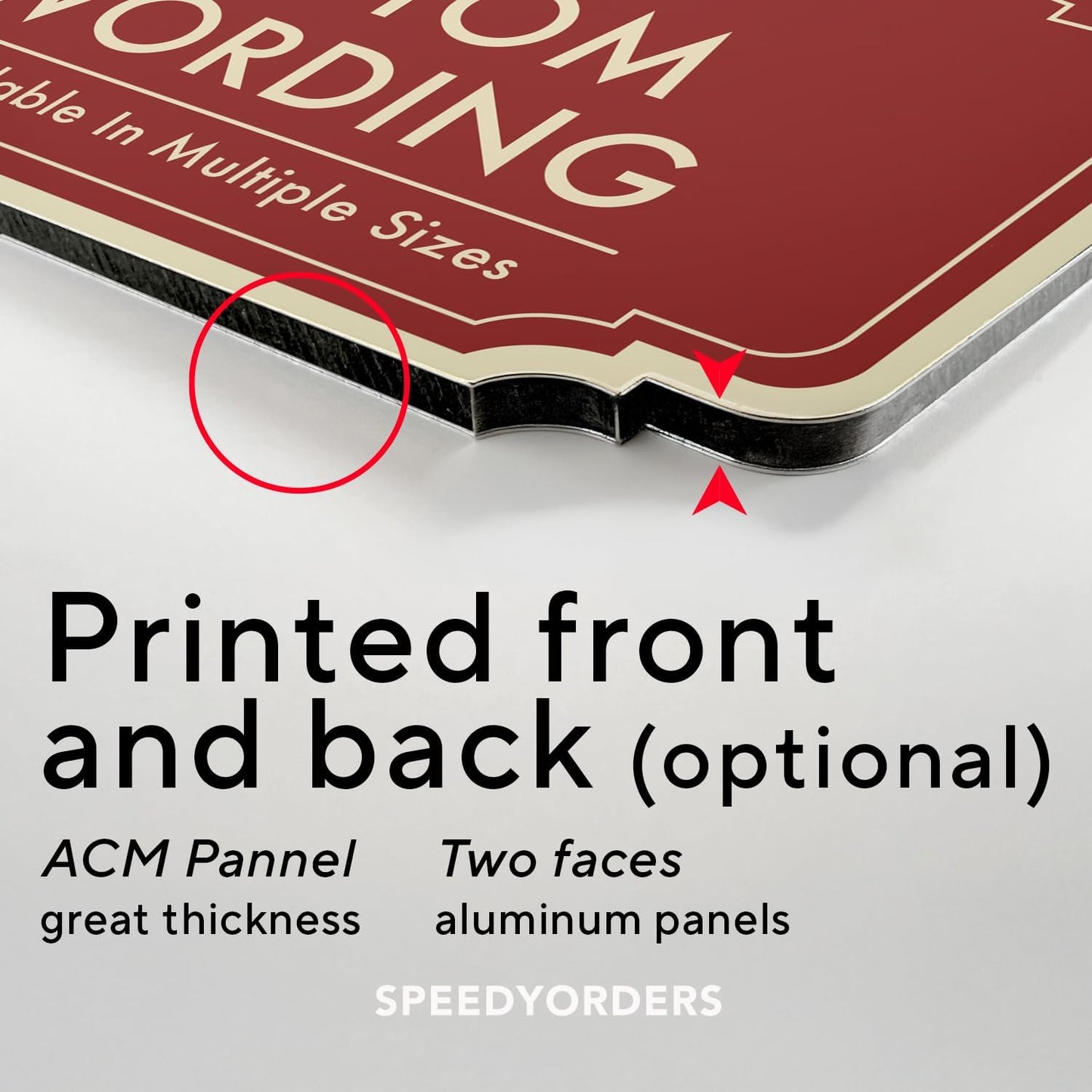 Custom Decorative Outdoor Metal Sign - Personalized Aluminum Driveway Sign, Waterproof, Made in USA - Design 2 Red Brick 18x18 In