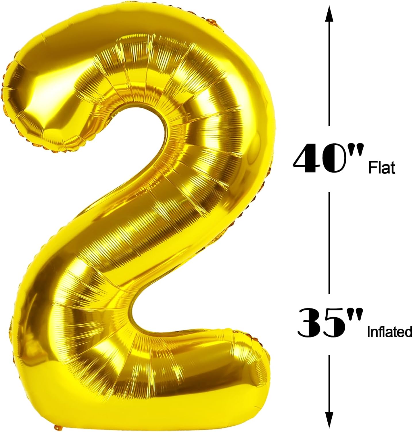 Gold Mylar Number 20 Balloon 40 inch, Number 20 Birthday Balloon for Boy Girl, Gold Foil Balloon for 20 Twenty Birthday Party, Anniversary Celebration Number Balloons Decorations