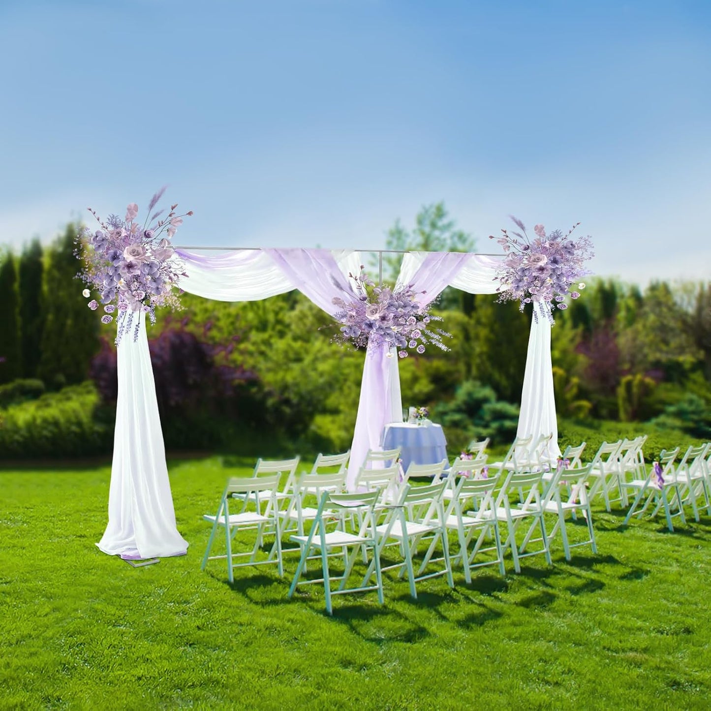 20ftx10ft Backdrop Stand Portable Pipe and Drape Poles Kit for Wedding Parties Curtains Stage Decoration Photography Photo Booth, Metal Curtain Frame Long Background Stand Support System