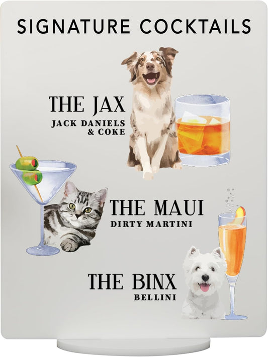 Pet Signature Drink Wedding Signs