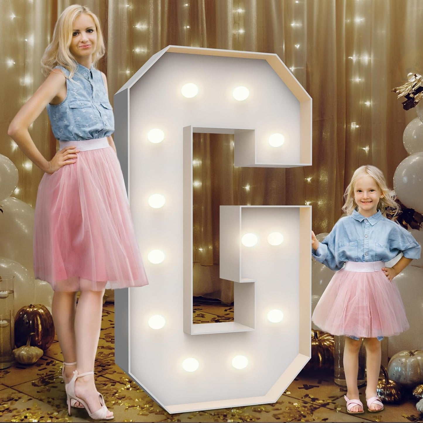 4FT Marquee Light Up Letters G,Party Decoration Large Marquee Light Up Letters with Weighted Water Bag,Pre-cut Foam Board Set Can Be Used for Birthdays,Weddings,Baby Anniversaries